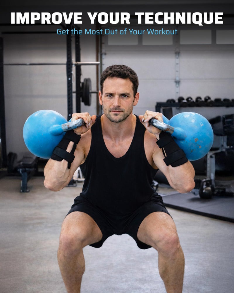 THEFITGUY حراس المعصم والساعد من THEFITGUY | نيونبرين بسمك 7 مم لامتصاص الصدمات | أحزمة قابلة للتعديل لتناسب آمن | حماية خفيفة الوزن ومتينة لتدريب الكيتلبل (زوج)  - Image 2